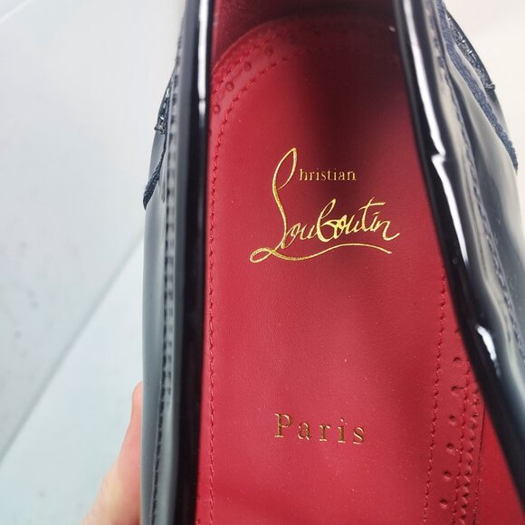 CHRISTIAN LOUBOUTIN MENS Patent Black Penny Loafer main image 4